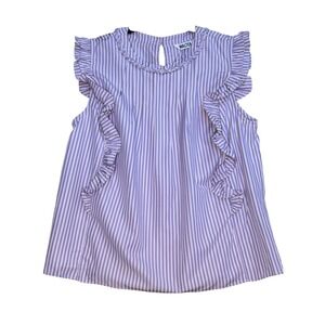 NWT Walter Baker Paige Top Ruffle Blouse Size‎ Small Blush Lilac Striped